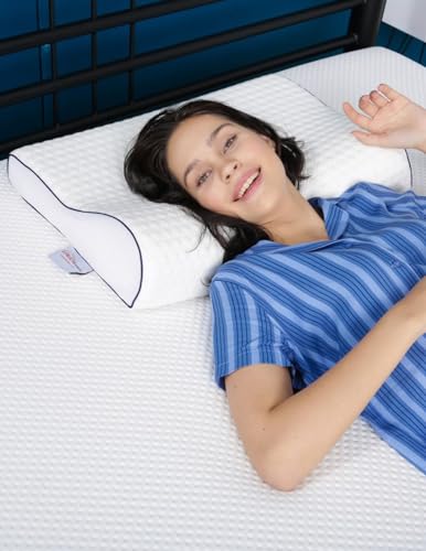 Ergo Foam Ortopedyczna poduszka z pianki z pamięcią kształtu antybakteryjna oddychająca tkanina poduszka ortopedyczna z podparciem karku - obrazek 6