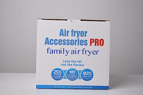 Akcesoria XXL do kwadratowej frytkownicy na gorące powietrze - pasują do urządzeń marki Cosori, Philips, Innsky, Klamer, Princess, Ninjia, Tefal (55 l, 62 l) - kolor czarny - obrazek 3