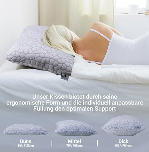 Asquare Ergonomiczna poduszka pod kark łagodząca bóle karku i ramion ortopedyczna poduszka podpierająca kark poduszka z pianki z pamięcią kształtu poduszka zapobiegająca chrapaniu - obrazek 7