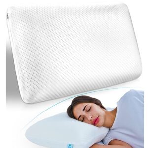 pillowLY Poduszka ortopedyczna z pianki z pamięcią kształtu łagodzi ból karku i ramion hipoalergiczna ortopedyczna poduszka pod kark odpowiednia dla osób śpiących na boku plecach i brzuchu