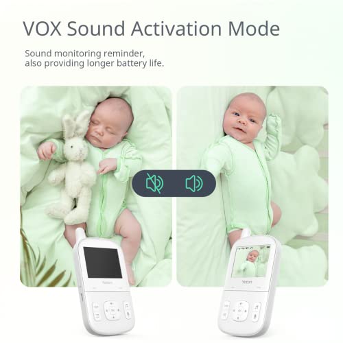YOTON Baby Monitor 27 cala: Wideo, Czujnik temperatury, Komunikacja dwukierunkowa, Tryb głosowy, Nocturne, Widzenie - YB04 - obrazek 14