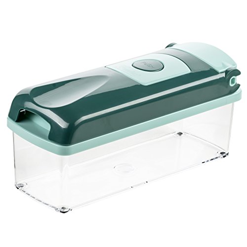 Genius Nicer Dicer Plus - kompletny zestaw akcesoriów kuchennych 18 części, tworzywo sztuczne, szmaragdowa zieleń, 26 x 9 x 13 cm - obrazek 9