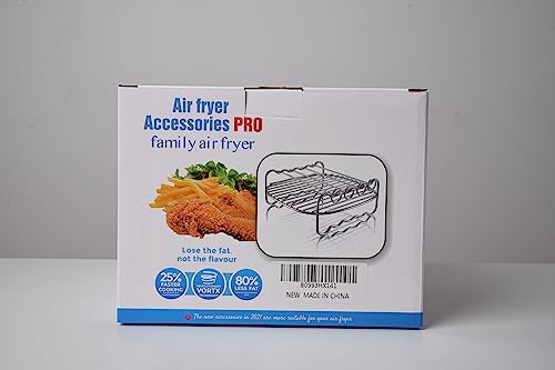 Akcesoria XXL do kwadratowej frytkownicy na gorące powietrze - pasują do urządzeń marki Cosori, Philips, Innsky, Klamer, Princess, Ninjia, Tefal (55 l, 62 l) - kolor czarny - obrazek 7