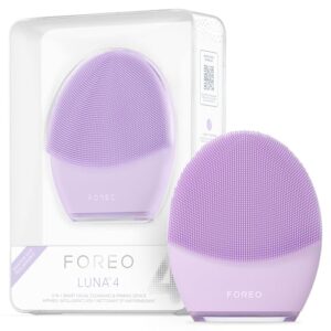 FOREO LUNA 4: Szczoteczka do czyszczenia i masażer twarzy dla pielęgnacji anti-aging, poprawiająca wchłanianie kosmetyków i przeznaczona do skóry wrażliwej