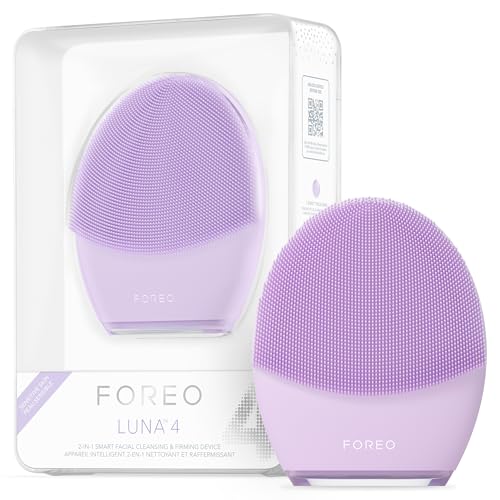 FOREO LUNA 4: Szczoteczka do czyszczenia i masażer twarzy dla pielęgnacji anti-aging, poprawiająca wchłanianie kosmetyków i przeznaczona do skóry wrażliwej