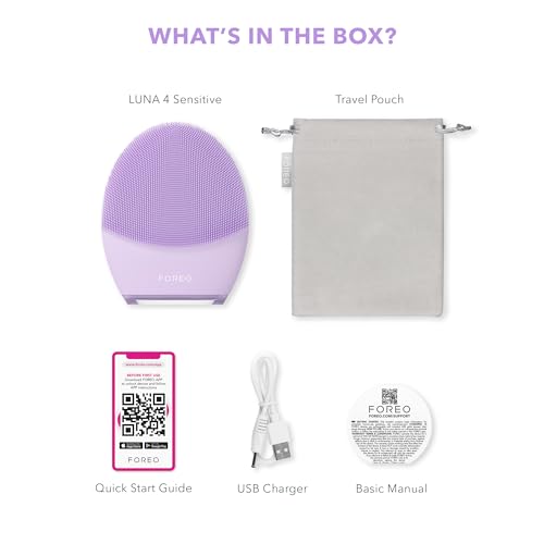 FOREO LUNA 4: Szczoteczka do czyszczenia i masażer twarzy dla pielęgnacji anti-aging, poprawiająca wchłanianie kosmetyków i przeznaczona do skóry wrażliwej - obrazek 2