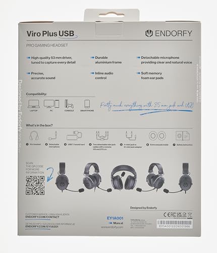 Słuchawki ENDORFY VIRO Plus z karta dźwiękową 7.1 USB i odłączanym mikrofonem - wysoka jakość dźwięku - obrazek 6