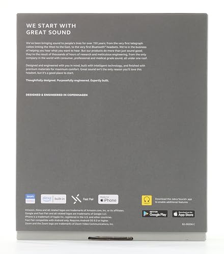 Słuchawki bezprzewodowe Jabra Evolve2 75 z dokowaniem do ładowania i technologią 8-mikrofonową - podwójne piankowe słuchawki stereo z zaawansowaną aktywną redukcją hałasu, adapterem Bluetooth USB-C i kompatybilnością UC - Czarny - obrazek 5