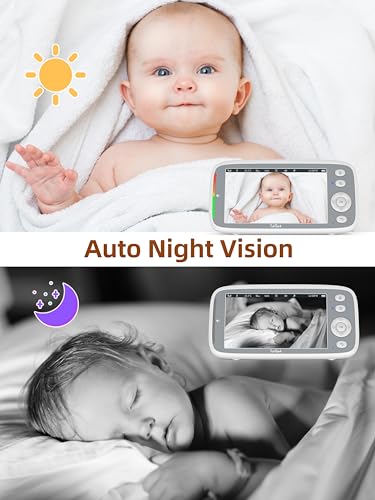 TakTark Baby Monitor, 5.0" Baby Monitor wideo i audio 720P HD 3050mAh - obrazek 12