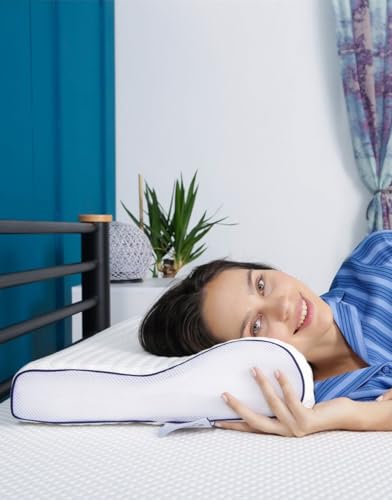 Ergo Foam Ortopedyczna poduszka z pianki z pamięcią kształtu antybakteryjna oddychająca tkanina poduszka ortopedyczna z podparciem karku - obrazek 5