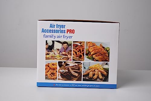 Akcesoria XXL do kwadratowej frytkownicy na gorące powietrze - pasują do urządzeń marki Cosori, Philips, Innsky, Klamer, Princess, Ninjia, Tefal (55 l, 62 l) - kolor czarny - obrazek 6