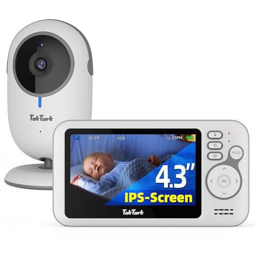 TakTark Kamera dla niemowląt, 4,3" IPS IPS, kamera monitorująca dla ni