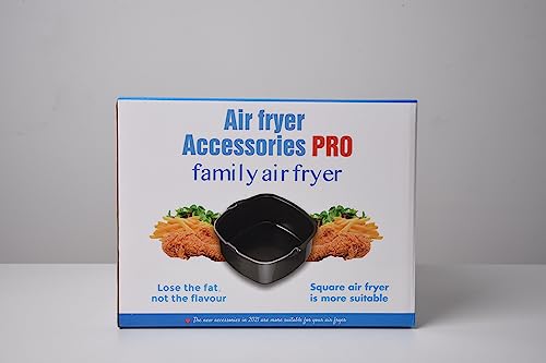 Akcesoria XXL do kwadratowej frytkownicy na gorące powietrze - pasują do urządzeń marki Cosori, Philips, Innsky, Klamer, Princess, Ninjia, Tefal (55 l, 62 l) - kolor czarny - obrazek 5