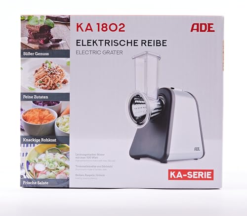 Elektryczna tarka kuchenna Ade KA1802 w kolorze nieutlenianym czarnym/srebrnym 20.5 x 15 x 28.3 cm - obrazek 6