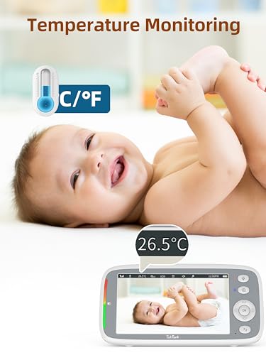 TakTark Baby Monitor, 5.0" Baby Monitor wideo i audio 720P HD 3050mAh - obrazek 9