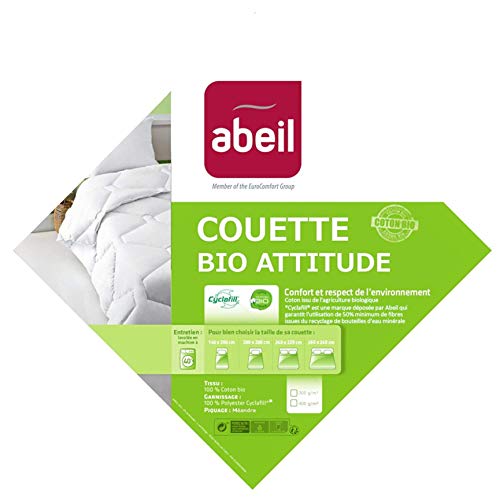 Kołdra pikowana Abeil Bio Attitude 100% bawełna 220 x 240 cm - biała, hipoalergiczna - obrazek 5