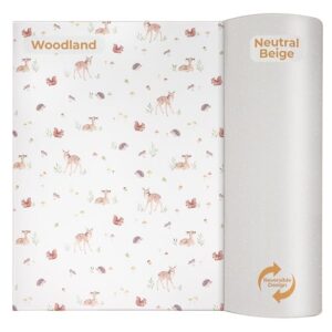 Pianka do zabawy dla niemowląt – mata do raczkowania dla dzieci i małych dzieci: aktywna, nietoksyczna, odwracalna, wodoszczelna, duża 2 x 141 m