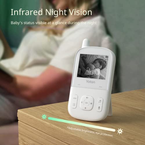 YOTON Baby Monitor 27 cala: Wideo, Czujnik temperatury, Komunikacja dwukierunkowa, Tryb głosowy, Nocturne, Widzenie - YB04 - obrazek 13