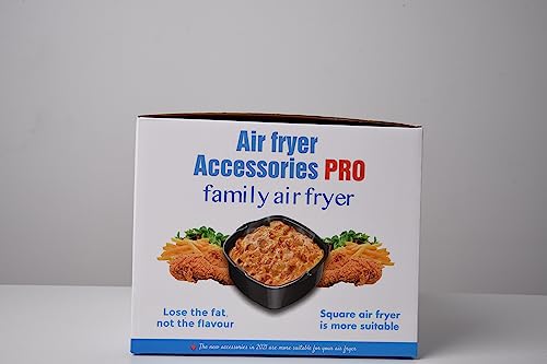 Akcesoria XXL do kwadratowej frytkownicy na gorące powietrze - pasują do urządzeń marki Cosori, Philips, Innsky, Klamer, Princess, Ninjia, Tefal (55 l, 62 l) - kolor czarny - obrazek 4