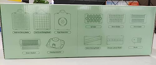 Profesjonalna krajalnica do warzyw 15 w 1 z 7 wymiennymi nożami - idealna do przygotowywania frytek, krojenia marchewki, cebuli i pomidorów - obrazek 2