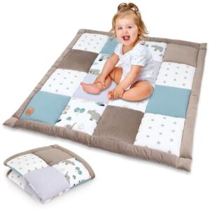 Mata dla niemowlęcia Aksamitna mata do zabawy 100x100 cm - PATCHWORK W