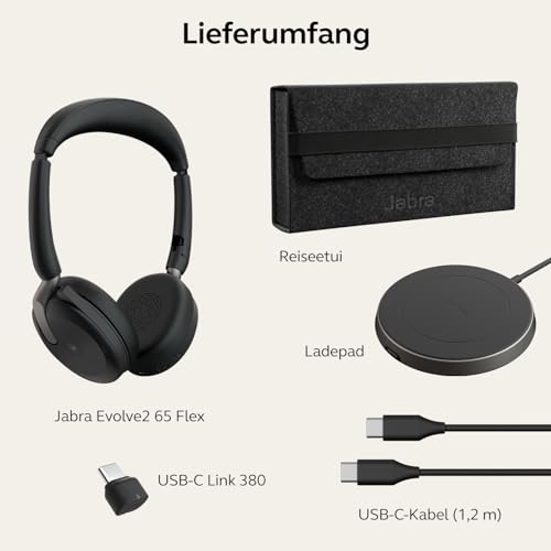 Jabra Evolve2 65 Flex bezprzewodowy zestaw słuchawkowy stereo z Blueto - obrazek 3
