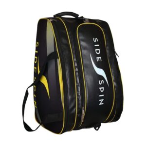 Torba na rakietę SideSpin Podwójna Ameryka - Pojemność 4 łopaty Padel, Dla Dorołych Unisex, Kolor Czarny