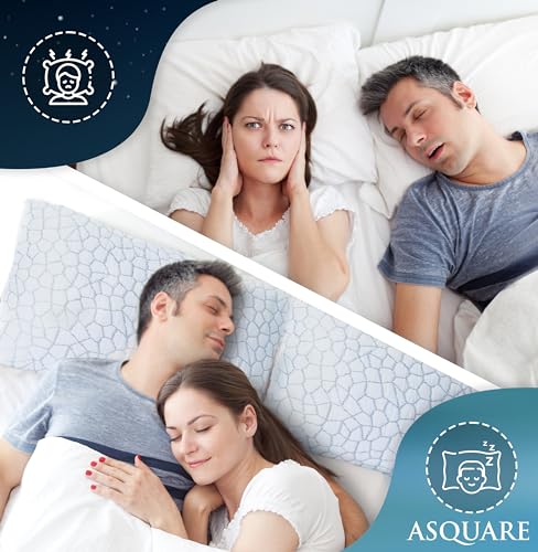 Asquare Ergonomiczna poduszka pod kark łagodząca bóle karku i ramion ortopedyczna poduszka podpierająca kark poduszka z pianki z pamięcią kształtu poduszka zapobiegająca chrapaniu - obrazek 5