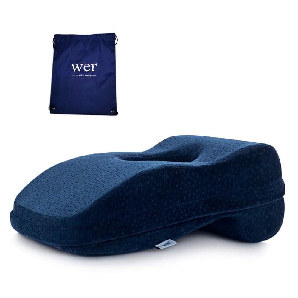 WOWSEA Miękka poduszka do drzemki, ergonomiczna, bawełniana poduszka k - obrazek 3