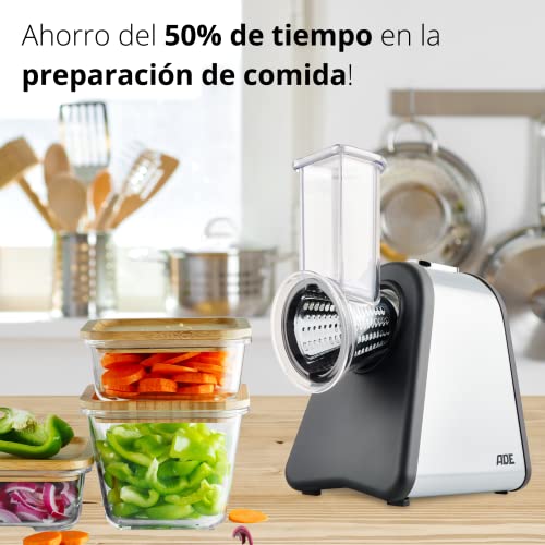 Elektryczna tarka kuchenna Ade KA1802 w kolorze nieutlenianym czarnym/srebrnym 20.5 x 15 x 28.3 cm - obrazek 10