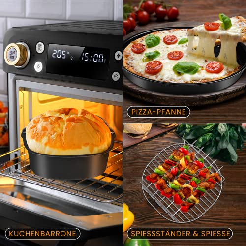 Akcesoria XXL do kwadratowej frytkownicy na gorące powietrze - pasują do urządzeń marki Cosori, Philips, Innsky, Klamer, Princess, Ninjia, Tefal (55 l, 62 l) - kolor czarny - obrazek 9