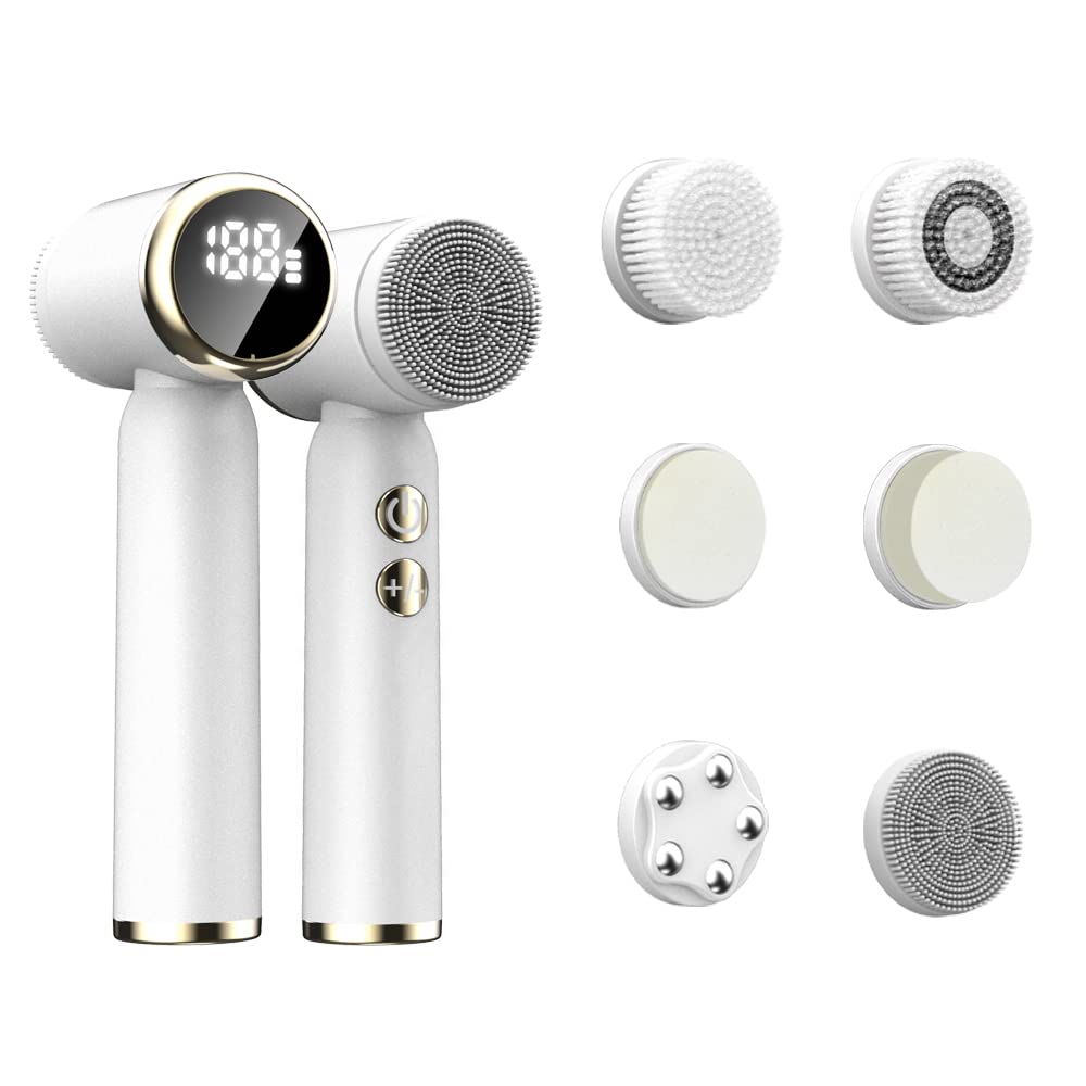 OBEST Elektryczna szczotka do oczyszczania twarzy, z 5 wodoodpornymi g