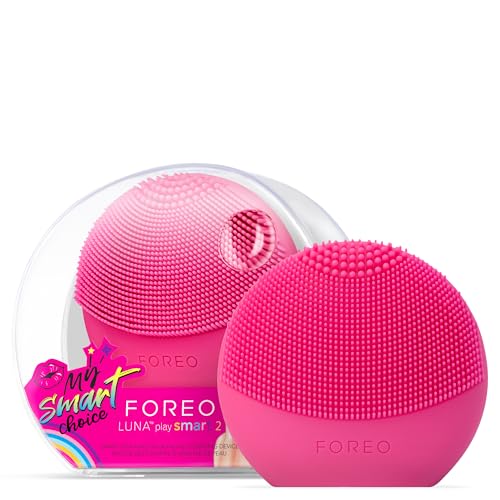 FOREO LUNA play smart 2 - Urządzenie do analizy skóry i oczyszczania twarzy dla wszystkich rodzajów skóry (Cherry Up) - Kompleksowe rozwiązanie dla pielęgnacji skóry