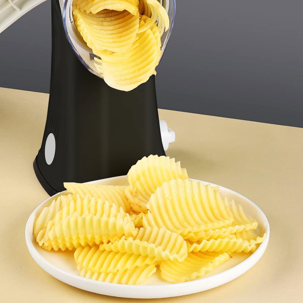 Ręczna krajalnica do warzyw z 5 ostrzami ze stali nierdzewnej - idealna pomoc kuchenna do krojenia warzyw, sera, ziemniaków i owoców - obrazek 4