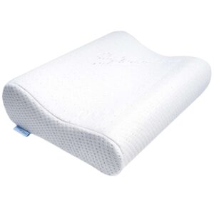 Medi Sleep Oddychająca poduszka z pianki z pamięcią kształtu – ortopedyczna poduszka szyjna na szyję ramiona i plecy ergonomiczna poduszka do spania – hipoalergiczna i antybakteryjna FIN