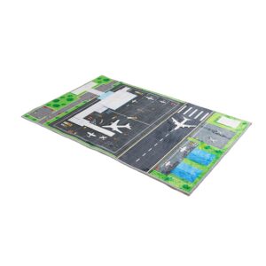 Dziecięcy Dywan-Mata do Zabawy, Lotniskowy Motyw, Składany, 80x120cm