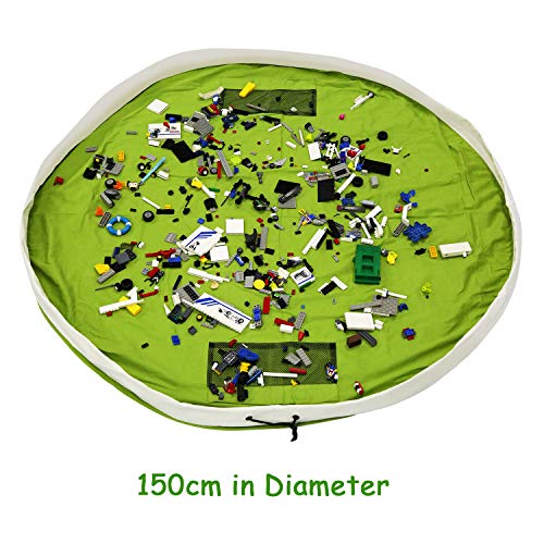 Worek na zabawki BelleStyle - łatwe sprzątanie, zielony, 150 cm - obrazek 4