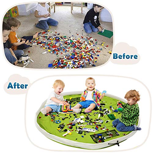 Worek na zabawki BelleStyle - łatwe sprzątanie, zielony, 150 cm - obrazek 10