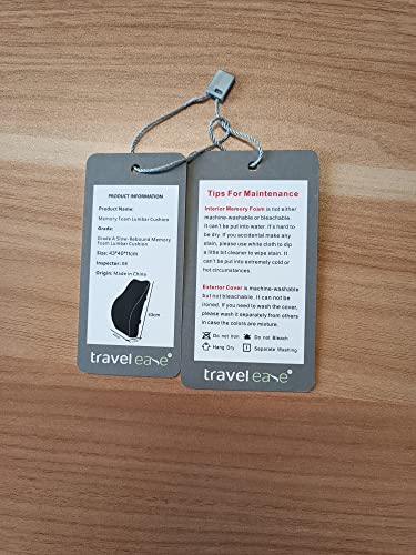 TRAVEL EASE Ergonomiczna Poduszka Lędźwiowa, Podparcie Pleców z Pianki - obrazek 2