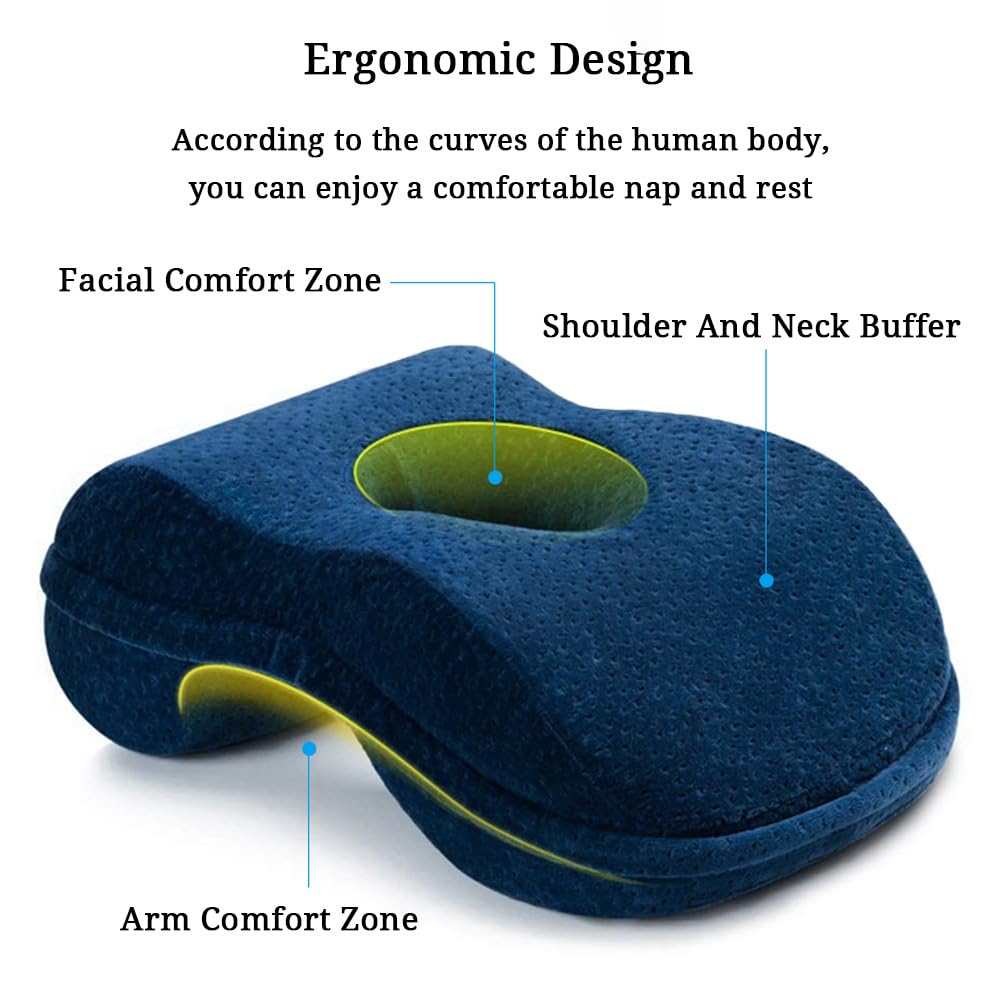 WOWSEA Miękka poduszka do drzemki, ergonomiczna, bawełniana poduszka k - obrazek 5