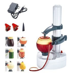 Elektryczna obieraczka do warzyw z 2 ostrzami - łatwa do czyszczenia (biała)