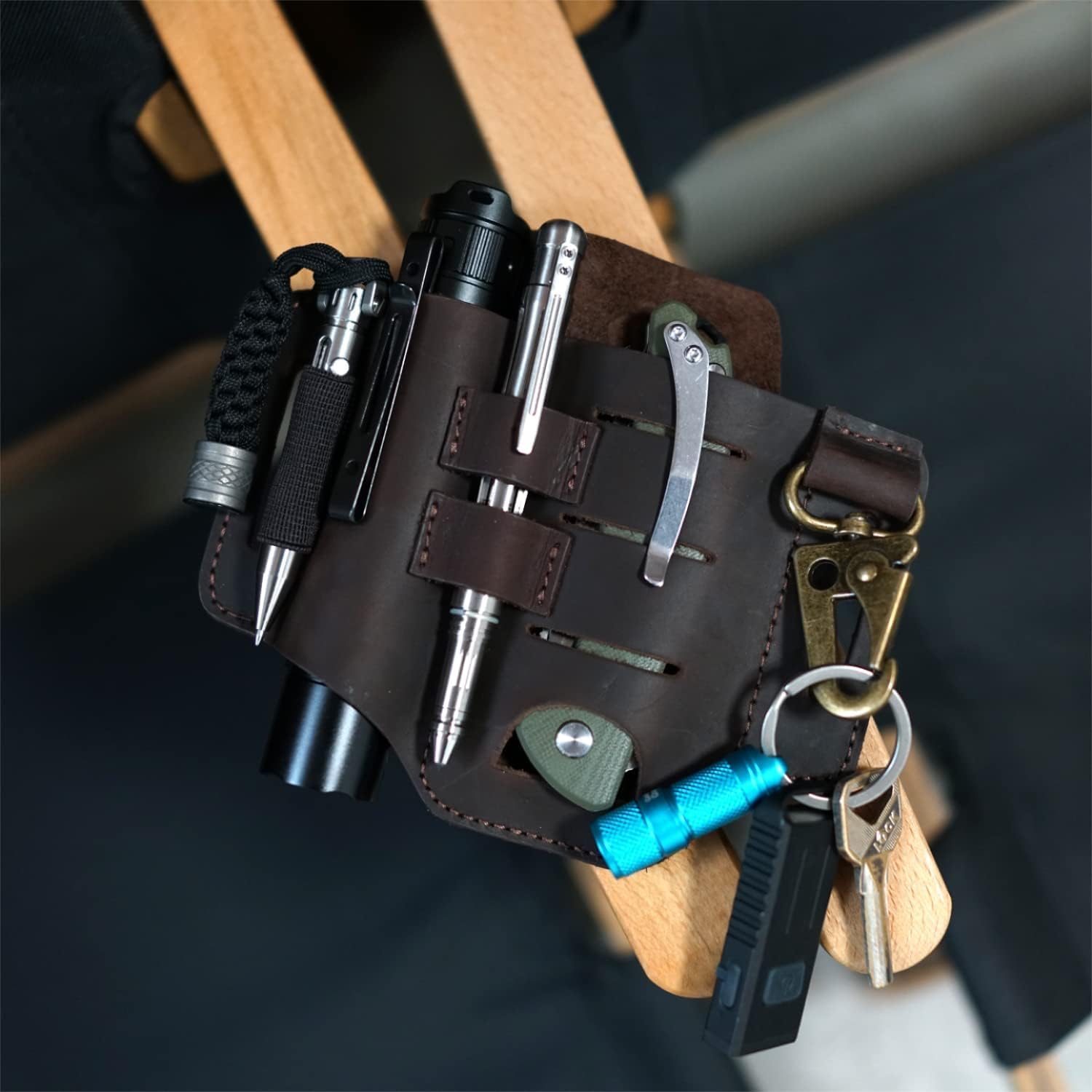 VIPERADE PJ16 EDC skórzana pochwa na pasek, kabura na nóż, EDC Multito - obrazek 5