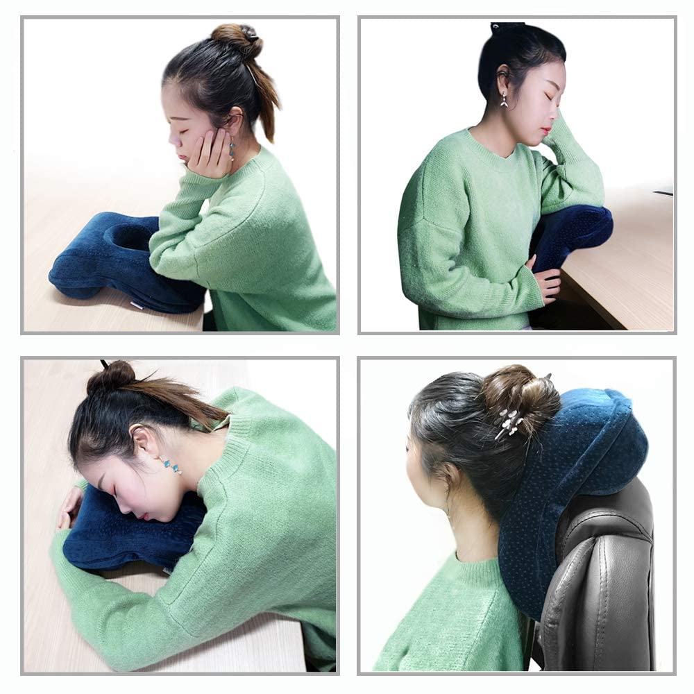 WOWSEA Miękka poduszka do drzemki, ergonomiczna, bawełniana poduszka k - obrazek 2