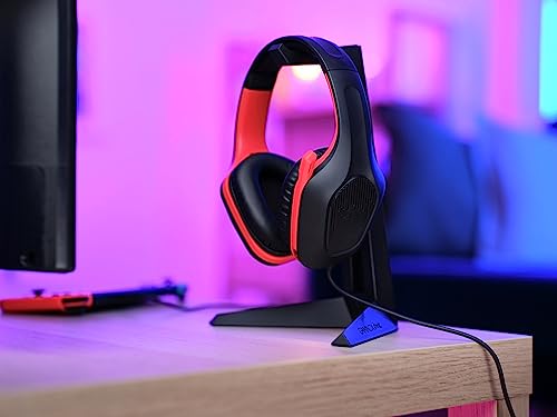 Trust Gaming GXT 415S Zirox - Lekkie kaski do gier na Nintendo Switch z mikrofonem i sterownikami 50 mm - Przewodowe słuchawki Over-Ear w kolorze Czarno-Czerwonym - obrazek 9