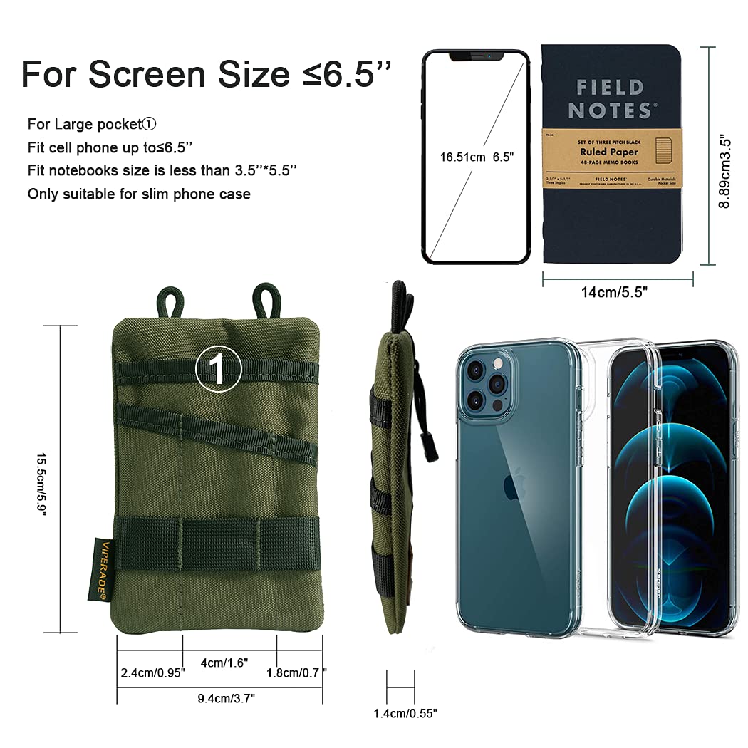 VIPERADE VE1 EDC Organizer kieszonkowy na narzędzia, mała torba EDC z - obrazek 4