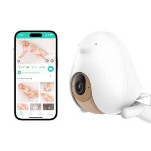 Cubo AI Smart Baby Phone: Bezpieczne monitorowanie snu i komunikacja dwukierunkowa z alarmami AI | 1080p HD Night Vision | iOS Android