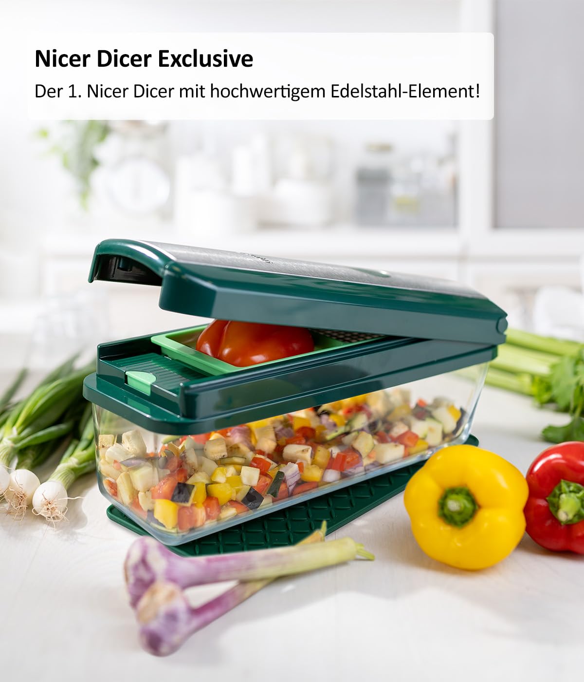 Genius Nicer Dicer Exclusive krajalnica do warzyw, 15-częściowa, kraja - obrazek 9