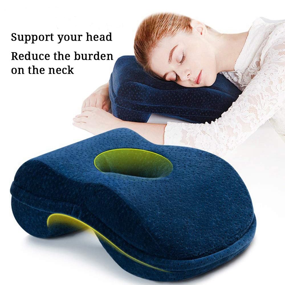 WOWSEA Miękka poduszka do drzemki, ergonomiczna, bawełniana poduszka k - obrazek 4