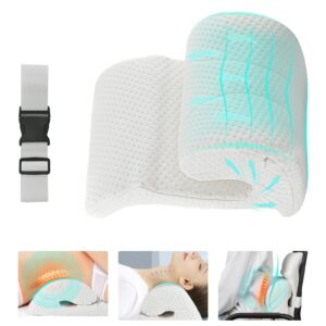 aiblinglife Wielofunkcyjna poduszka ortopedyczna do masażu karku poduszka z pianki z pamięcią kształtu do masażu karku i łagodzenia bólu karku poduszka relaksacyjna w okolicy lędźwiowej i karku do łóżka krzesła biurowego poduszka pod kark