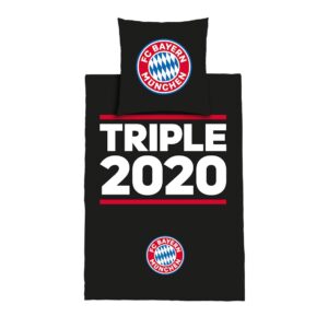 Pościel FC Bayern München Triple 2020 - Kołdra 200x135 cm, Poduszka 80x80 cm